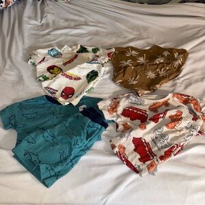 Boys size 5 Matching Set of shirt and shorts BUNDLE of 4